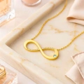 14K Solid Gold Evil Eye Infinity Necklace