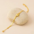 14K Solid Gold Star Chain Bracelet