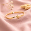 14K Solid Gold Star Chain Bracelet