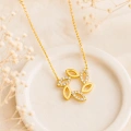 14K Solid Gold Windmill Necklace