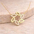 14K Solid Gold Windmill Necklace