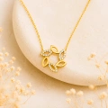 14K Solid Gold Windmill Necklace