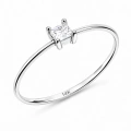 14K Solid Gold Princess Cut Solitaire Ring