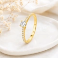 0.10 Carat Half Eternity Diamond Ring