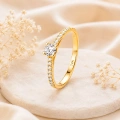 0.10 Carat Half Eternity Diamond Ring