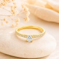 0.10 Carat Half Eternity Diamond Ring