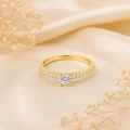 0.10 Carat Half Eternity Diamond Ring