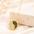 14 Ayar Altın Yin Yang Madalyon Kolye – Siyah Oniks Mini Denge Kolye