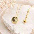14 Ayar Altın Yin Yang Madalyon Kolye – Siyah Oniks Mini Denge Kolye