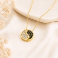 14 Ayar Altın Yin Yang Madalyon Kolye – Siyah Oniks Mini Denge Kolye