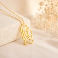 14K Solid Gold Mother and Baby Infinity Necklace