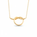 Elegant Love Knot Gold Necklace, Perfect Meaningful Heart Necklace, Mother’s Day Gift