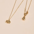14K Gold Tiny Elephant Necklace, Baby Animal Necklace, Cute Mini Gold Jewelry