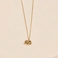 14K Gold Tiny Elephant Necklace, Baby Animal Necklace, Cute Mini Gold Jewelry