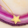 14K Solid Gold Star Necklace, Custom Gold Jewelry, Personalized Name Necklace