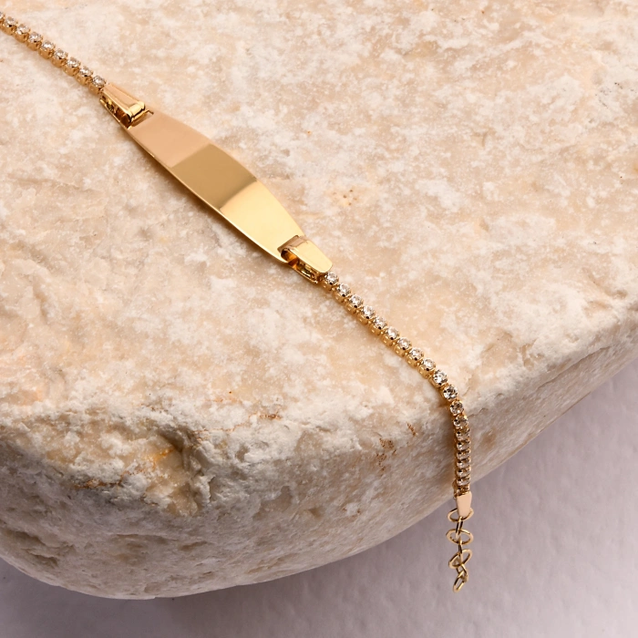 14K Gold Baby Name Bracelet, Gold Bracelet for Children, Newborn Baby Gift, Personalized Name Bracelet