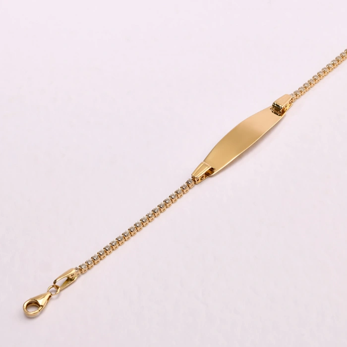 14K Gold Baby Name Bracelet, Gold Bracelet for Children, Newborn Baby Gift, Personalized Name Bracelet