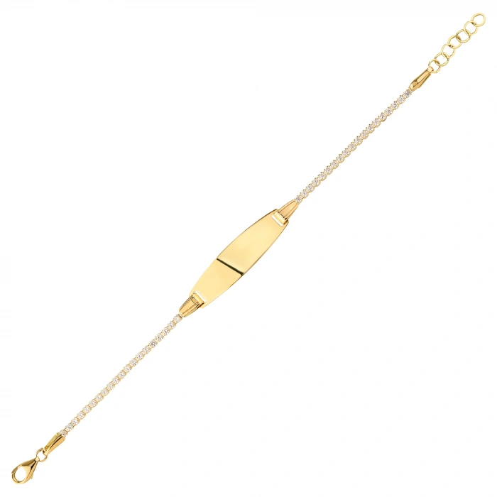 14K Gold Baby Name Bracelet, Gold Bracelet for Children, Newborn Baby Gift, Personalized Name Bracelet