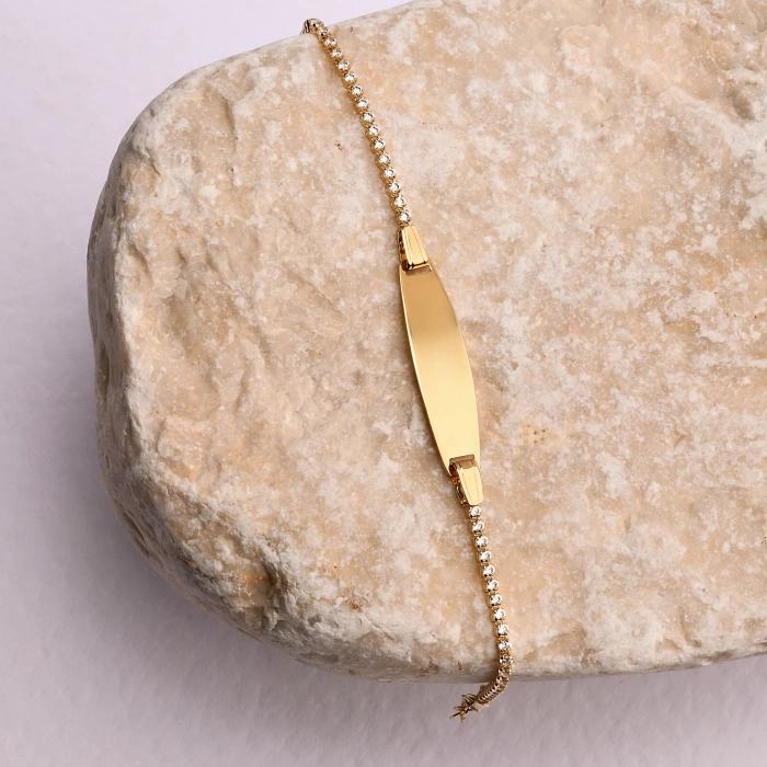 14K Gold Baby Name Bracelet, Gold Bracelet for Children, Newborn Baby Gift, Personalized Name Bracelet