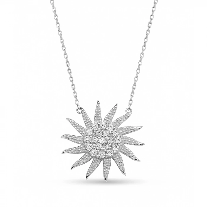 14 Ayar Altın Güneş Patlaması Kolye