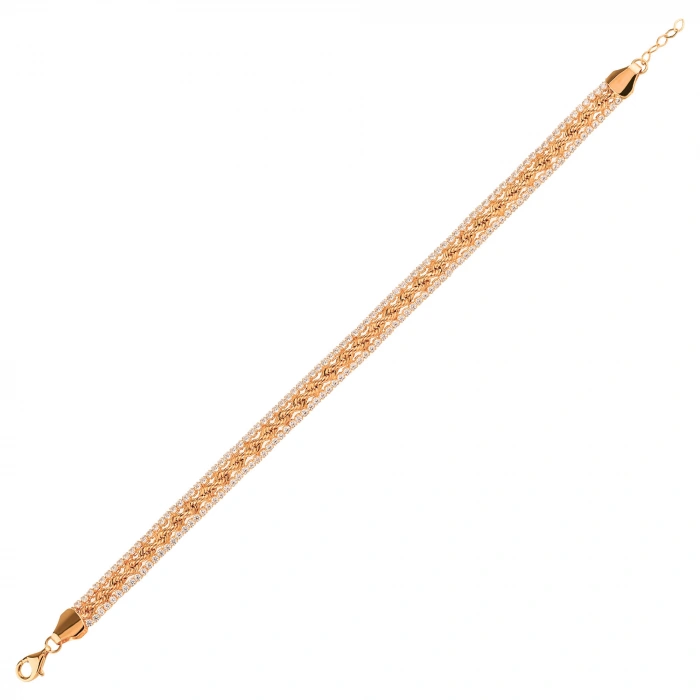 14K Gold Mesh Chain Bracelet, Showy 18K Gold Jewelry for Special Occasions