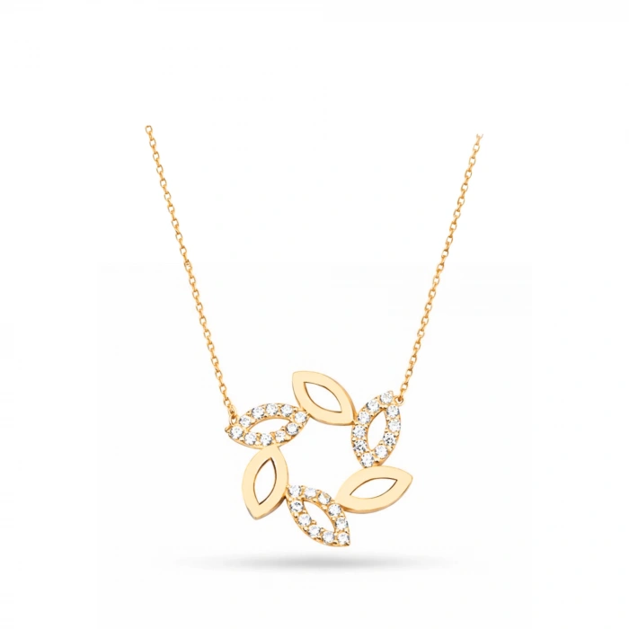 14 Ayar Altın Rüzgar Gülü Kolye