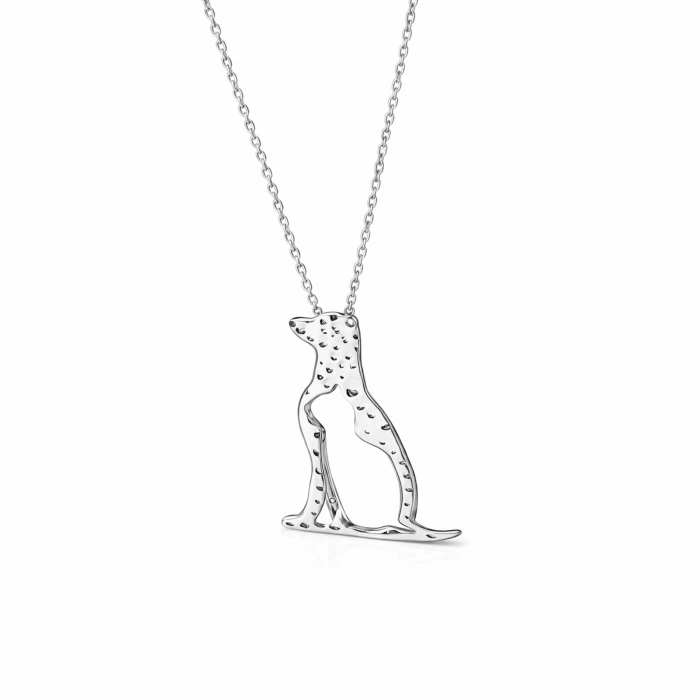 14K Solid Gold Cat & Dog Necklace – Animal Lover Pendant