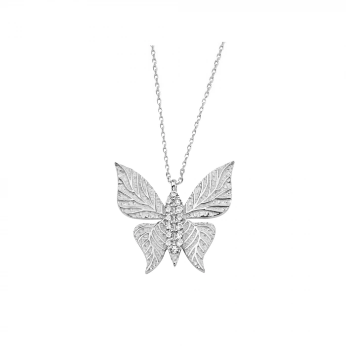 14K Gold Butterfly Necklace, Tiny Butterfly Luck Necklace