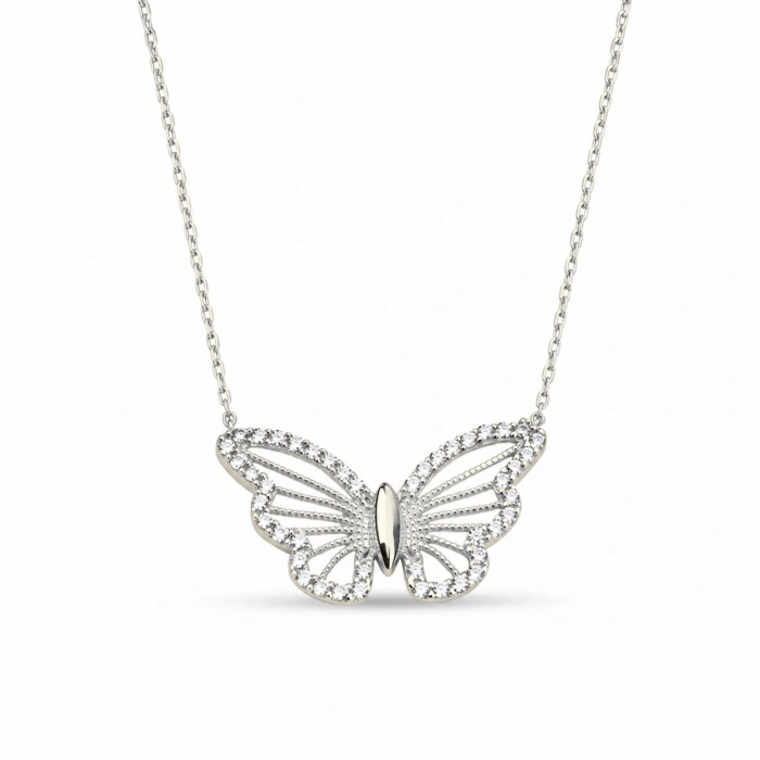 14K Solid Gold Butterfly Necklace – Elegant Wings Pendant & Minimalist Lucky Jewelry