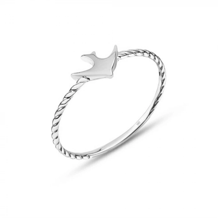 14K Solid Gold Swallow Ring