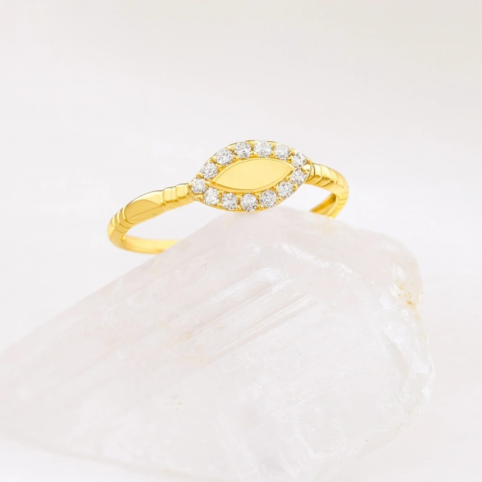 14 Ayar Altın Markiz Yüzük