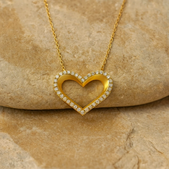 14 Ayar Altın Kalp Kolye