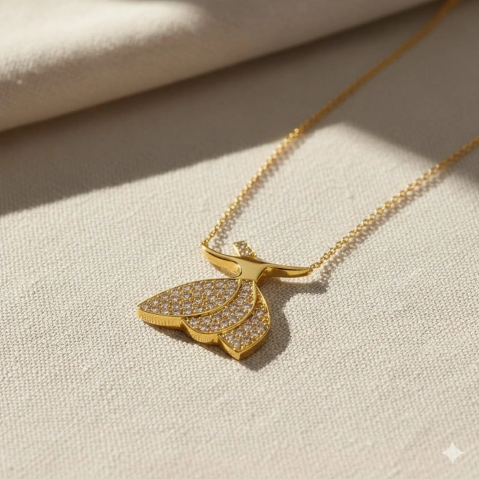 14 Ayar Altın Semazen Kolye, Mevlana Kolye