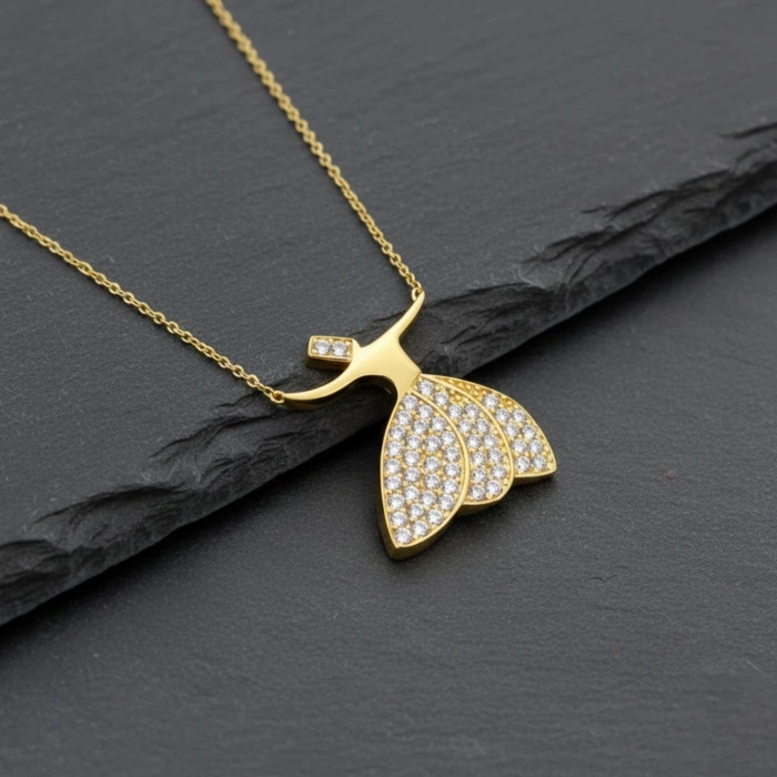 14 Ayar Altın Semazen Kolye, Mevlana Kolye