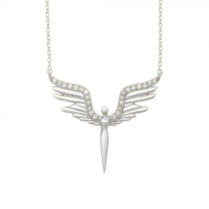 14 Ayar Altın Kanatlı Melek Kolye