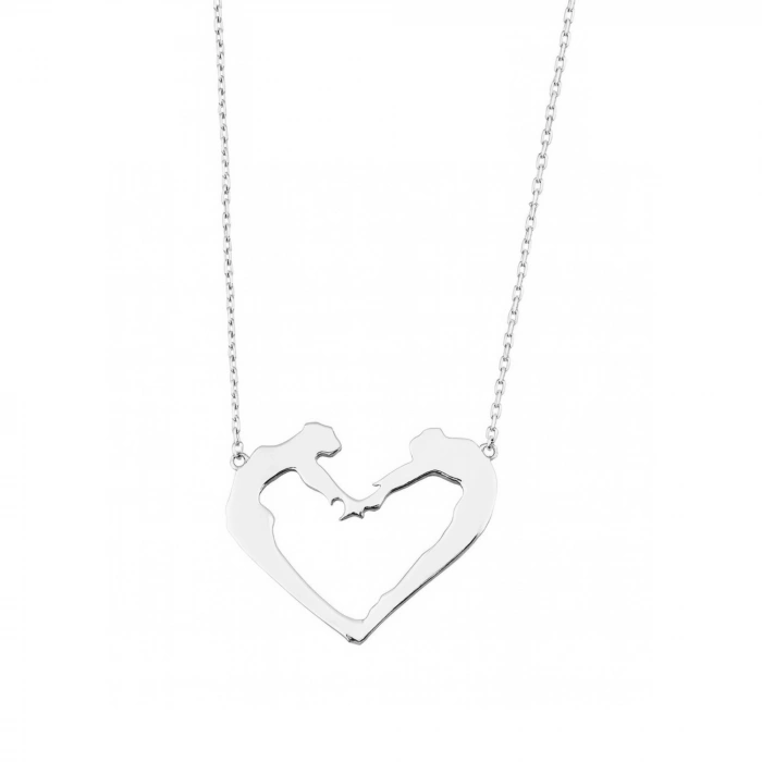 14 Ayar Altın 2 Aşık Kalp Kolye