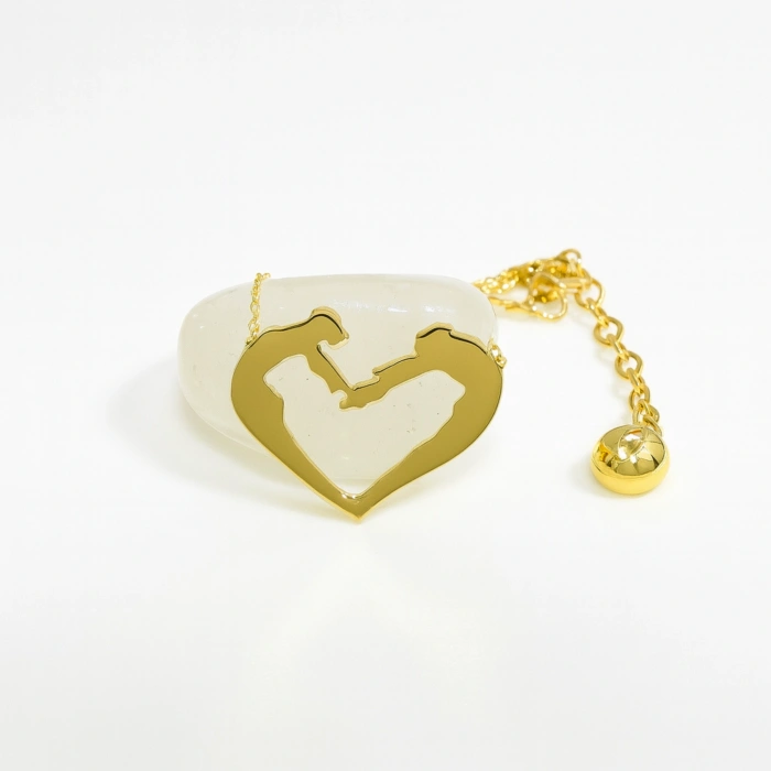 14 Ayar Altın 2 Aşık Kalp Kolye