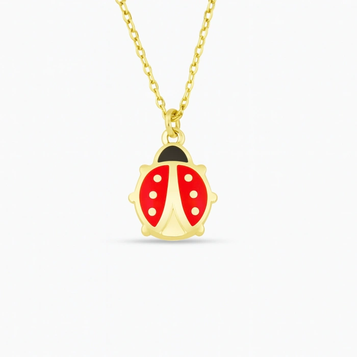 14 Ayar Altın Uğur Böceği Şans Kolye
