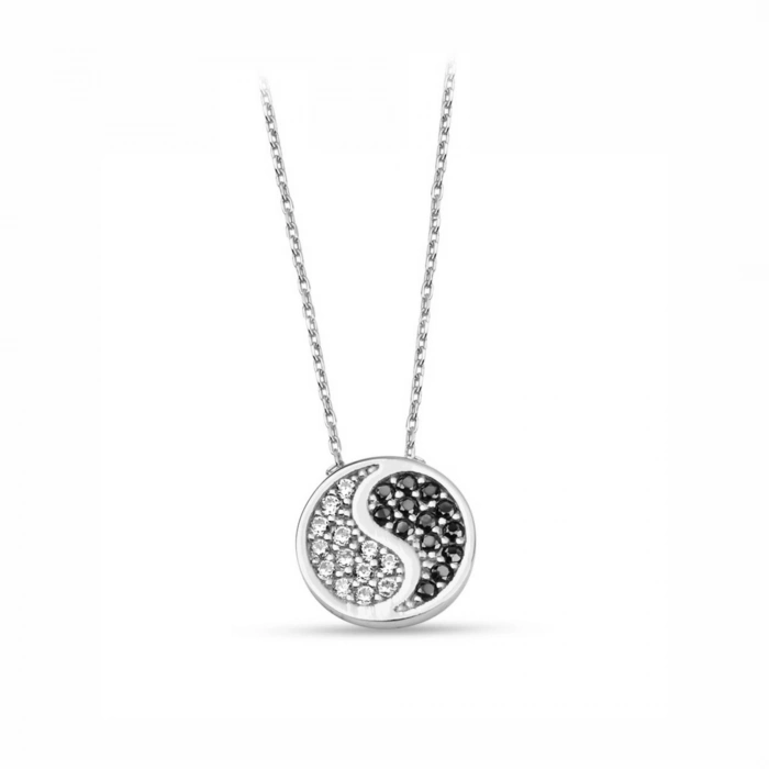14K Gold Yin Yang Necklace, Medallion Necklace, Balance Necklace