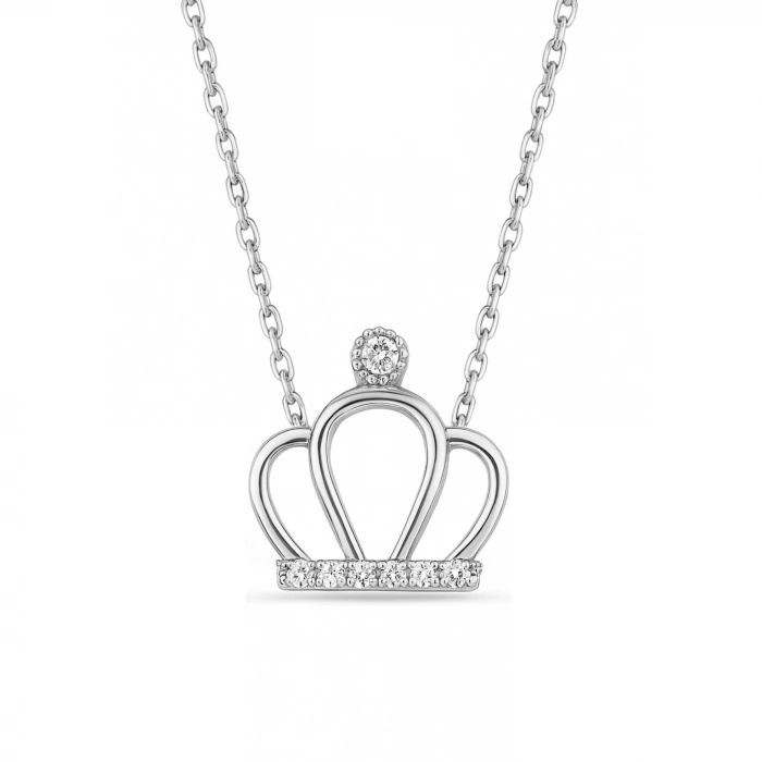 14K Gold Crown Necklace, Elegant Queen Crown, Princess Necklace