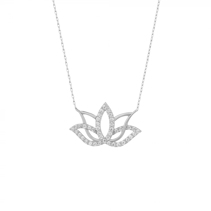 14K Gold Lotus Flower Necklace