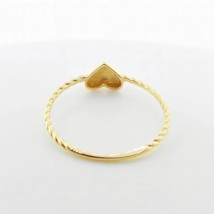 14K Gold Minimalist Thin Heart Ring, Elegant Love Jewelry
