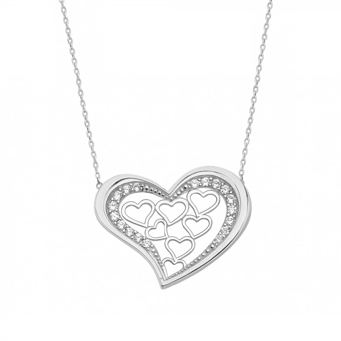 14K Gold Multi-Heart Necklace