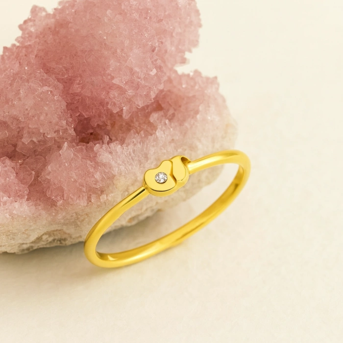 14K Gold Thin Elephant Ring, Love Elephant Ring, Animal Lover Jewelry