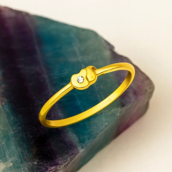 14K Gold Thin Elephant Ring, Love Elephant Ring, Animal Lover Jewelry