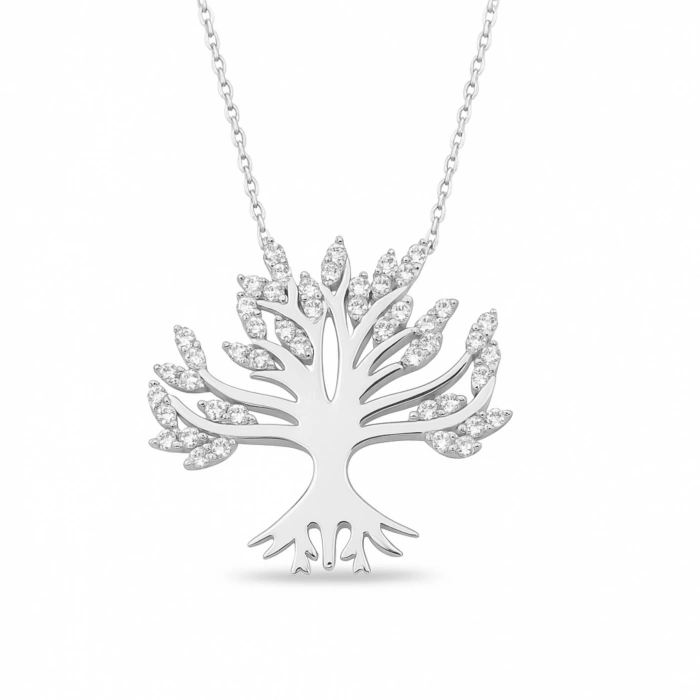 14K Gold Tree of Life Necklace, Family Tree Jewelry