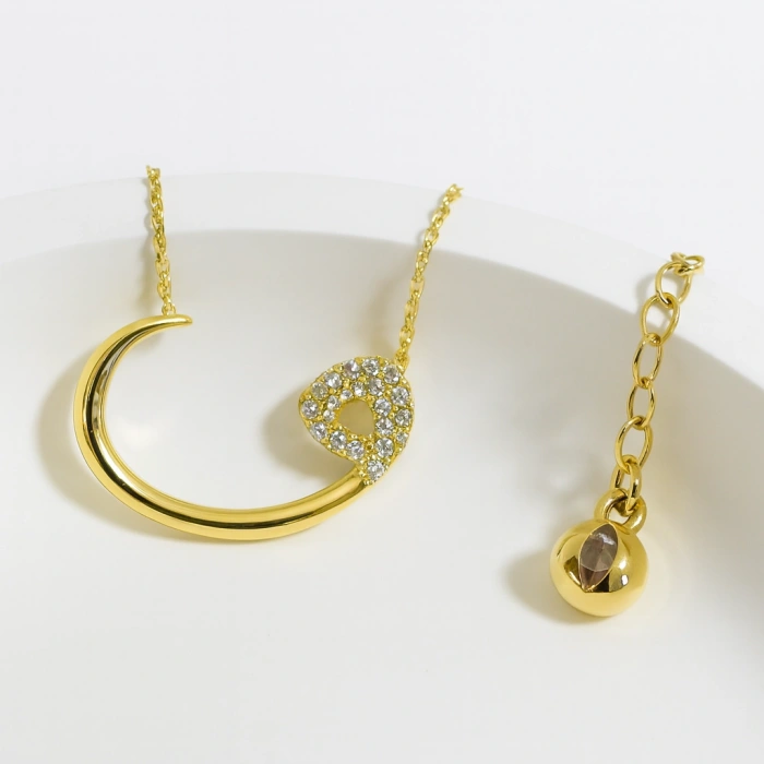 14K Gold Vav Necklace, Ayetel Kursi, ALLAH Necklace, Elif Ba Necklace