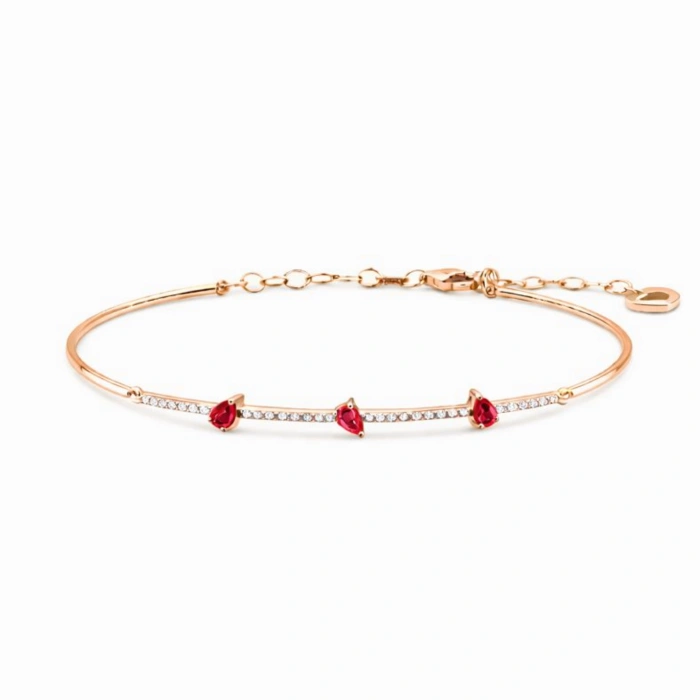 0.43 Karat Damla Kesim Yakut Pırlanta Bileklik