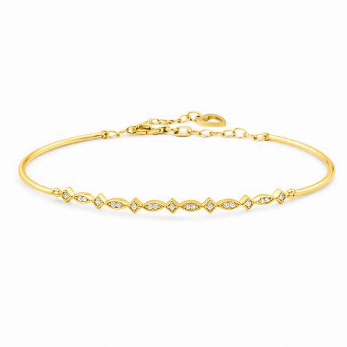 0.14 Carat Heart Detail Diamond Bracelet