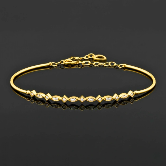 0.14 Carat Heart Detail Diamond Bracelet